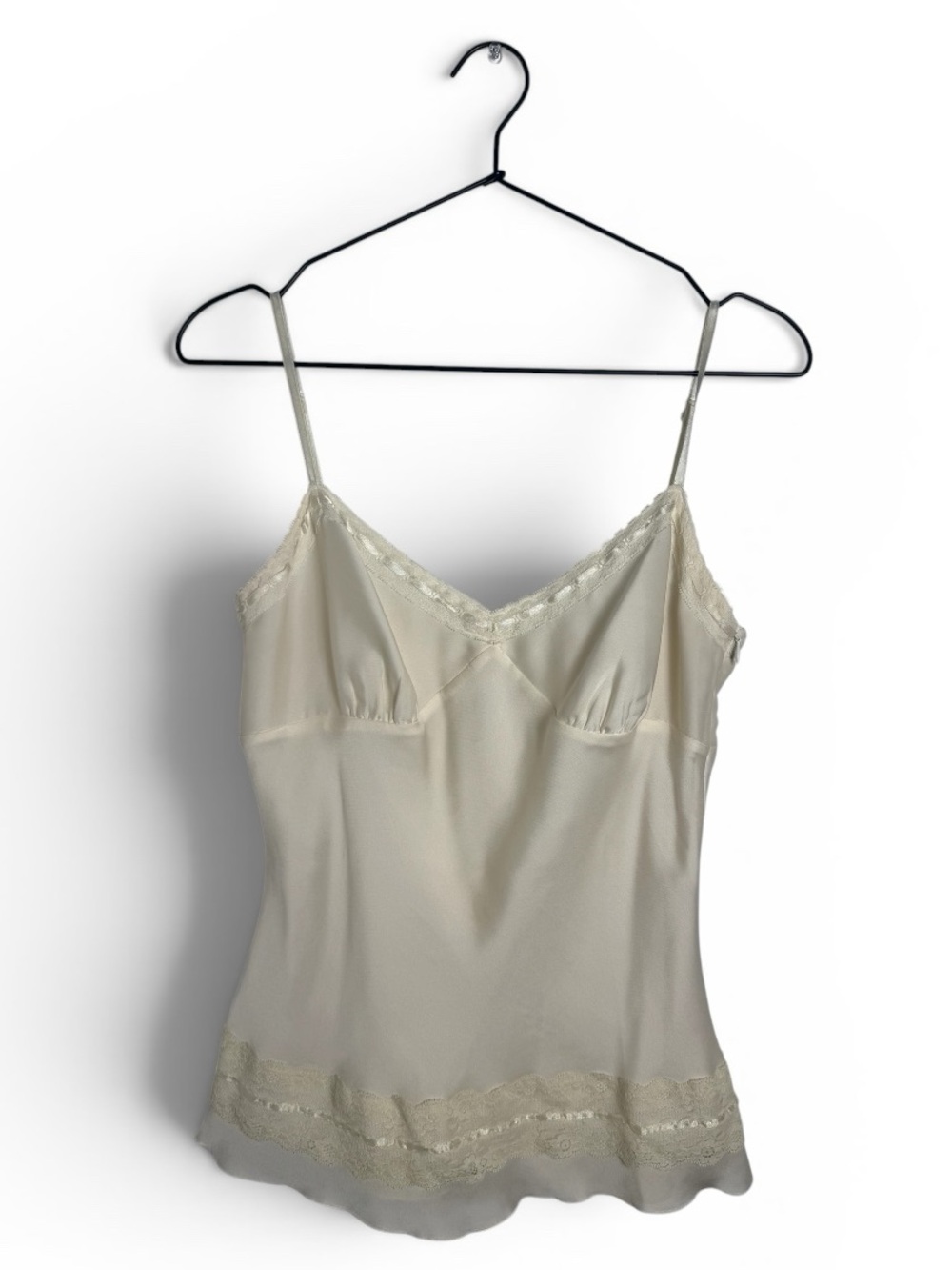 Ann Taylor Loft Vintage Y2K Ivory/Cream Silk Satin Camisole